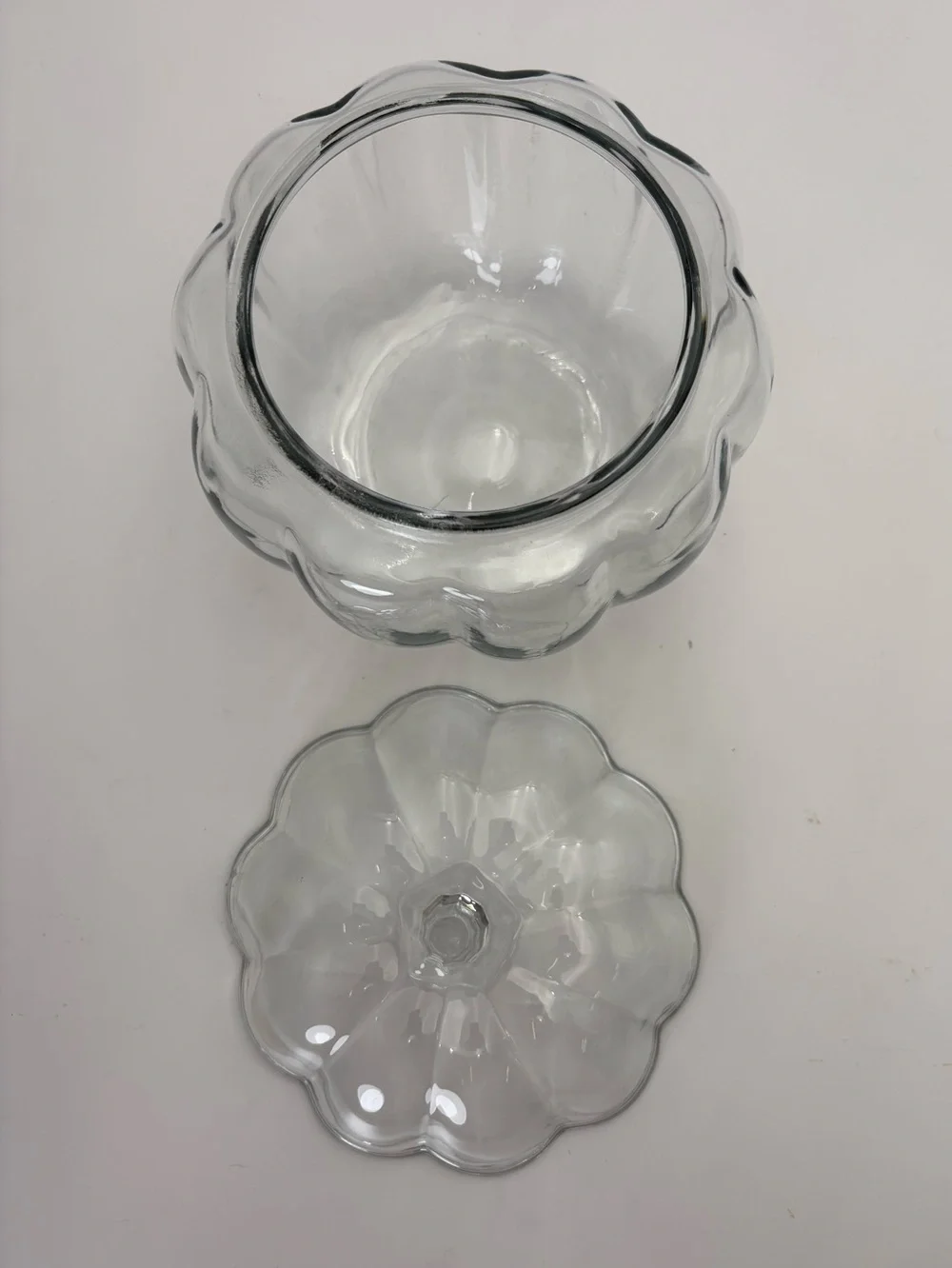 Anchor Hocking Clear Glass Pumpkin Candy Jar with Lid